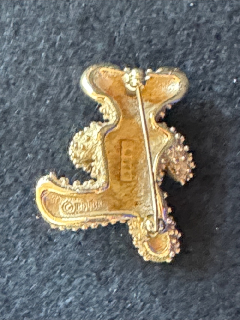 VTG Marcel Boucher Teddy Bear Brooch Pin Signed Numbered 8091P - Picture 3 of 5